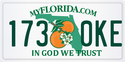 FL license plate 1730KE