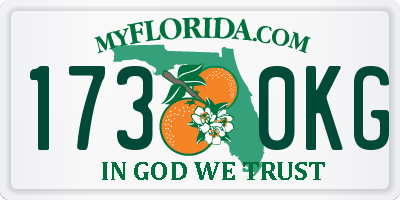FL license plate 1730KG