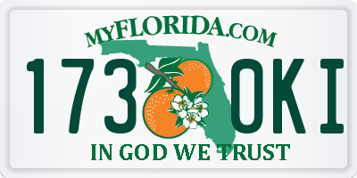 FL license plate 1730KI