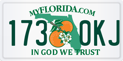 FL license plate 1730KJ