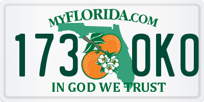 FL license plate 1730KO