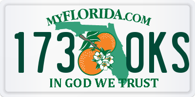 FL license plate 1730KS