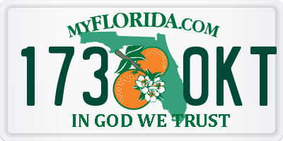 FL license plate 1730KT