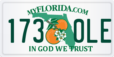 FL license plate 1730LE