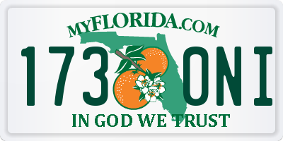 FL license plate 1730NI
