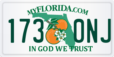 FL license plate 1730NJ