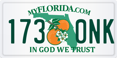 FL license plate 1730NK