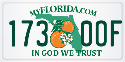 FL license plate 1730OF
