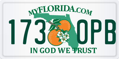 FL license plate 1730PB