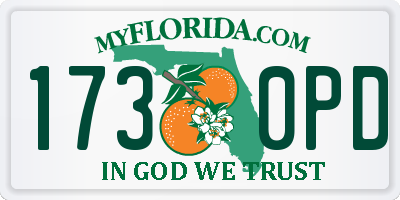 FL license plate 1730PD