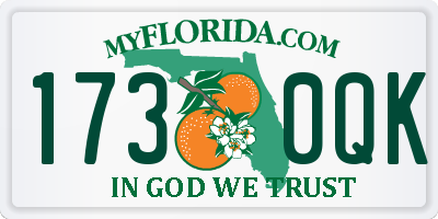 FL license plate 1730QK