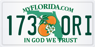 FL license plate 1730RI