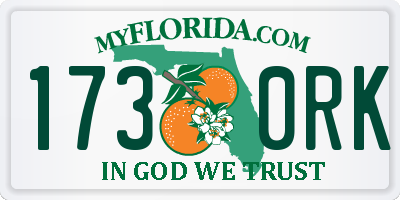 FL license plate 1730RK