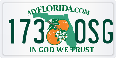 FL license plate 1730SG