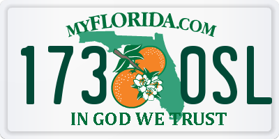 FL license plate 1730SL