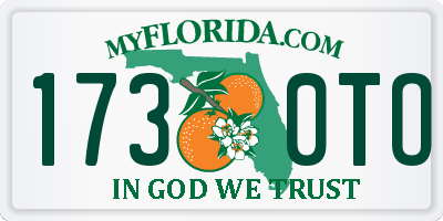 FL license plate 1730TO