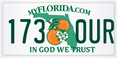 FL license plate 1730UR