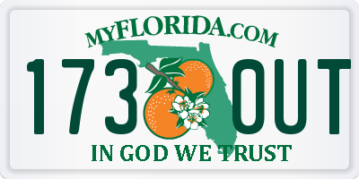 FL license plate 1730UT