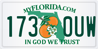 FL license plate 1730UW