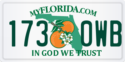 FL license plate 1730WB