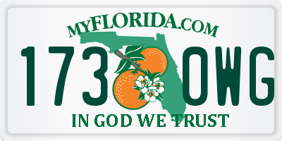 FL license plate 1730WG