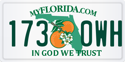 FL license plate 1730WH