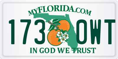 FL license plate 1730WT