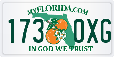 FL license plate 1730XG