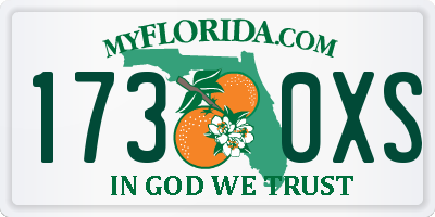 FL license plate 1730XS