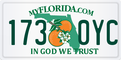 FL license plate 1730YC