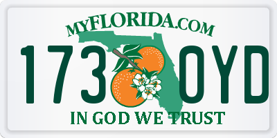 FL license plate 1730YD