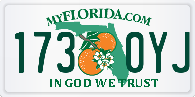 FL license plate 1730YJ