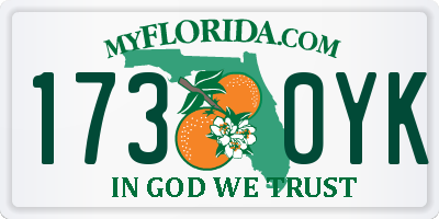 FL license plate 1730YK
