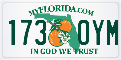 FL license plate 1730YM