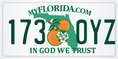 FL license plate 1730YZ