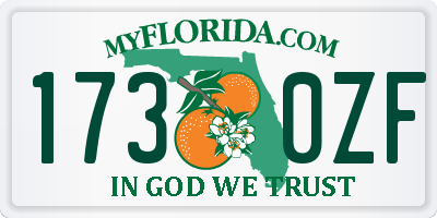 FL license plate 1730ZF