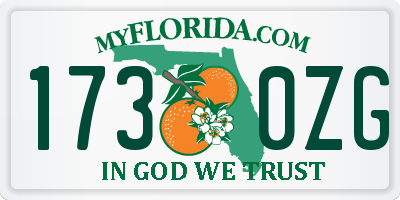 FL license plate 1730ZG