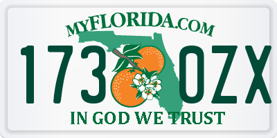 FL license plate 1730ZX