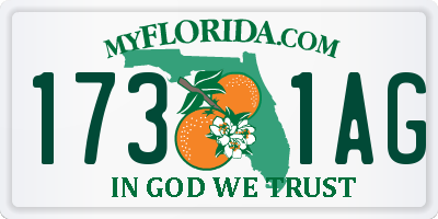 FL license plate 1731AG