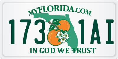 FL license plate 1731AI