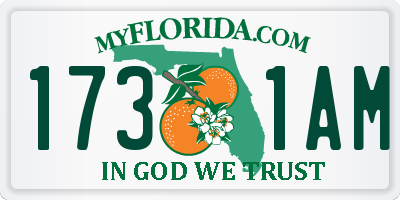FL license plate 1731AM