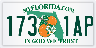 FL license plate 1731AP