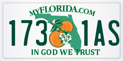 FL license plate 1731AS