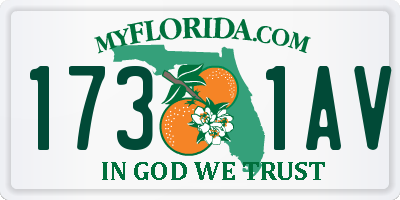FL license plate 1731AV