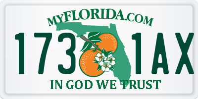 FL license plate 1731AX