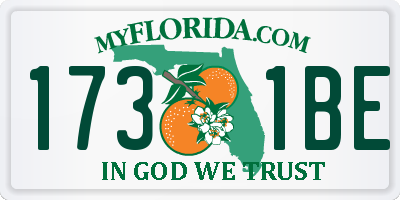 FL license plate 1731BE