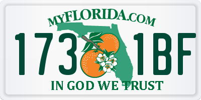 FL license plate 1731BF