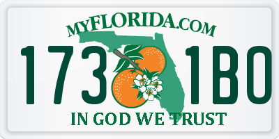 FL license plate 1731BO