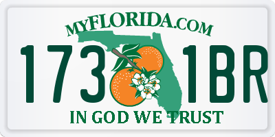 FL license plate 1731BR