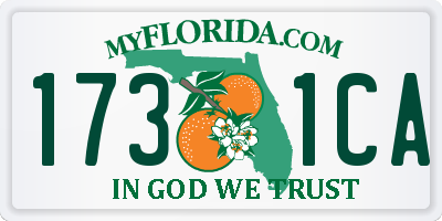 FL license plate 1731CA